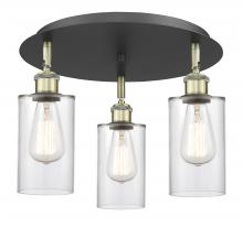 Innovations Lighting 516-3C-BAB-G802 - Clymer - 3 Light - 16 inch - Black Antique Brass - Flush Mount