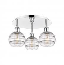 Innovations Lighting 516-3C-PC-G556-6CL - Rochester - 3 Light - 18 inch - Polished Chrome - Semi-Flush Mount