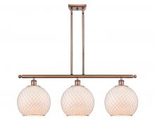 Innovations Lighting 516-3I-AC-G121-10CSN - Farmhouse Chicken Wire - 3 Light - 37 inch - Antique Copper - Stem hung - Island Light