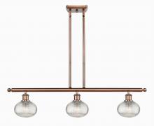 Innovations Lighting 516-3I-AC-G555-6CL - Ithaca - 3 Light - 36 inch - Antique Copper - Stem hung - Island Light