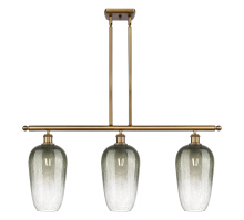 Innovations Lighting 516-3I-BB-G484-7SL - Brookhaven Flute - 3 Light - 36 inch - Brushed Brass - Stem Hung - Island Light