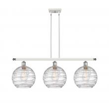Innovations Lighting 516-3I-WPC-G1213-10 - Athens Deco Swirl - 3 Light - 37 inch - White Polished Chrome - Stem hung - Island Light