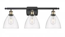 Innovations Lighting 516-3W-BAB-GBD-752 - Bristol - 3 Light - 28 inch - Black Antique Brass - Bath Vanity Light