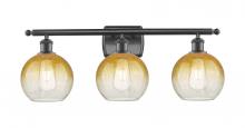 Innovations Lighting 516-3W-OB-G483-8AM - Brookhaven Globe - 3 Light - 28 inch - Oil Rubbed Bronze - Bath Vanity Light