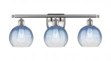 Innovations Lighting 516-3W-SN-G483-8SB - Brookhaven Globe - 3 Light - 28 inch - Brushed Satin Nickel - Bath Vanity Light