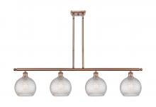 Innovations Lighting 516-4I-AC-G122C-8CL - Athens - 4 Light - 48 inch - Antique Copper - Cord hung - Island Light