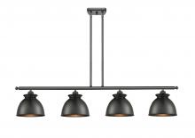 Innovations Lighting 516-4I-BK-M14-BK - Adirondack - 4 Light - 48 inch - Matte Black - Stem hung - Island Light