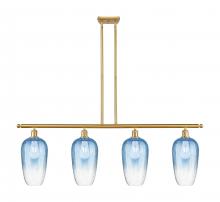 Innovations Lighting 516-4I-SG-G484-7SB - Brookhaven Flute - 4 Light - 48 inch - Satin Gold - Stem Hung - Island Light