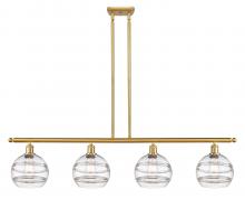 Innovations Lighting 516-4I-SG-G556-8CL - Rochester - 4 Light - 48 inch - Satin Gold - Stem hung - Island Light