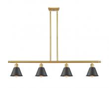 Innovations Lighting 516-4I-SG-M8-BK - Smithfield - 4 Light - 48 inch - Satin Gold - Stem hung - Island Light