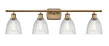 Innovations Lighting 516-4W-BB-G382 - Castile - 4 Light - 36 inch - Brushed Brass - Bath Vanity Light