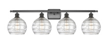 Innovations Lighting 516-4W-OB-G1213-8CL - Athens Deco Swirl - 4 Light - 38 inch - Oil Rubbed Bronze - Bath Vanity Light