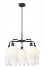 Innovations Lighting 516-5CR-OB-G484-7OP - Brookhaven Flute - 5 Light - 26 inch - Oil Rubbed Bronze - Stem hung - Chandelier