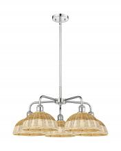 Innovations Lighting 516-5CR-PC-NBD2-9-NAT - Bristol Natural II - 5 Light - 28 inch - Polished Chrome - Stem hung - Chandelier