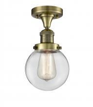 Innovations Lighting 517-1CH-AB-G202-6 - Beacon - 1 Light - 6 inch - Antique Brass - Semi-Flush Mount