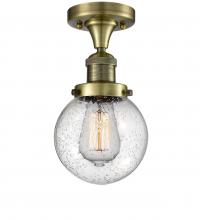 Innovations Lighting 517-1CH-AB-G204-6 - Beacon - 1 Light - 6 inch - Antique Brass - Semi-Flush Mount