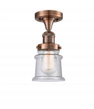 Innovations Lighting 517-1CH-AC-G184S - Canton - 1 Light - 6 inch - Antique Copper - Semi-Flush Mount