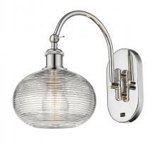 Innovations Lighting 518-1W-PN-G555-8CL - Ithaca - 1 Light - 8 inch - Polished Nickel - Adjustable Swing Arm