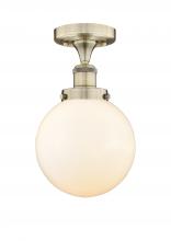 Innovations Lighting 616-1F-AB-G201-8 - Beacon - 1 Light - 8 inch - Antique Brass - Semi-Flush Mount