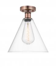 Innovations Lighting 616-1F-AC-GBC-122 - Berkshire - 1 Light - 12 inch - Antique Copper - Semi-Flush Mount