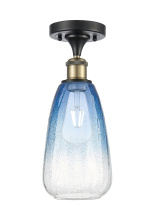 Innovations Lighting 616-1F-BAB-G480-6SB - Brookhaven Almond - 1 Light - 6 inch - Black Antique Brass - Semi-Flush Mount