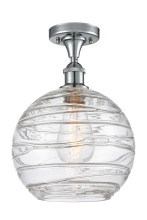 Innovations Lighting 616-1F-PC-G1213-10CL - Athens Deco Swirl - 1 Light - 10 inch - Polished Chrome - Semi-Flush Mount
