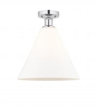 Innovations Lighting 616-1F-PC-GBC-121 - Berkshire - 1 Light - 12 inch - Polished Chrome - Semi-Flush Mount