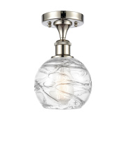 Innovations Lighting 616-1F-PN-G1213-6CL - Athens Deco Swirl - 1 Light - 6 inch - Polished Nickel - Semi-Flush Mount