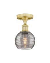 Innovations Lighting 616-1F-SG-G1213-6SM - Athens Deco Swirl - 1 Light - 6 inch - Satin Gold - Semi-Flush Mount