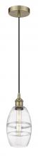 Innovations Lighting 616-1P-AB-G557-6CL - Vaz - 1 Light - 6 inch - Antique Brass - Cord hung - Mini Pendant