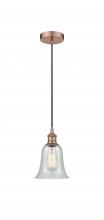 Innovations Lighting 616-1P-AC-G2812 - Hanover - 1 Light - 6 inch - Antique Copper - Cord hung - Mini Pendant