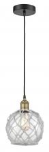 Innovations Lighting 616-1P-BAB-G122-8RW - Edison - 1 Light - 8 inch - Black Antique Brass - Mini Pendant