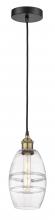 Innovations Lighting 616-1P-BAB-G557-6CL - Vaz - 1 Light - 6 inch - Black Antique Brass - Cord hung - Mini Pendant