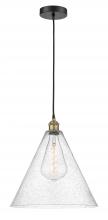 Innovations Lighting 616-1P-BAB-GBC-164-LED - Berkshire - 1 Light - 16 inch - Black Antique Brass - Cord hung - Pendant