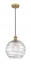 Innovations Lighting 616-1P-BB-G1213-10 - Athens Deco Swirl - 1 Light - 10 inch - Brushed Brass - Cord hung - Mini Pendant