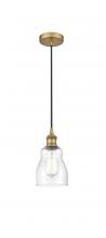 Innovations Lighting 616-1P-BB-G394 - Ellery - 1 Light - 5 inch - Brushed Brass - Cord hung - Mini Pendant