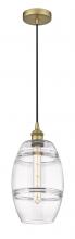 Innovations Lighting 616-1P-BB-G557-8CL - Vaz - 1 Light - 8 inch - Brushed Brass - Cord hung - Mini Pendant