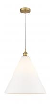 Innovations Lighting 616-1P-BB-GBC-161-LED - Berkshire - 1 Light - 16 inch - Brushed Brass - Cord hung - Pendant