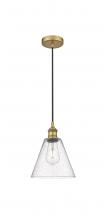 Innovations Lighting 616-1P-BB-GBC-84 - Berkshire - 1 Light - 8 inch - Brushed Brass - Cord hung - Mini Pendant