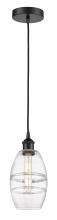 Innovations Lighting 616-1P-BK-G557-6CL - Vaz - 1 Light - 6 inch - Matte Black - Cord hung - Mini Pendant