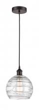 Innovations Lighting 616-1P-OB-G1213-8 - Athens Deco Swirl - 1 Light - 8 inch - Oil Rubbed Bronze - Cord hung - Mini Pendant