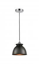 Innovations Lighting 616-1P-PC-M14-BK - Adirondack - 1 Light - 8 inch - Polished Chrome - Cord hung - Mini Pendant
