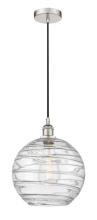 Innovations Lighting 616-1P-PN-G1213-12CL - Athens Deco Swirl - 1 Light - 12 inch - Polished Nickel - Cord hung - Mini Pendant