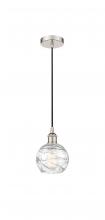 Innovations Lighting 616-1P-PN-G1213-6 - Athens Deco Swirl - 1 Light - 6 inch - Polished Nickel - Cord hung - Mini Pendant