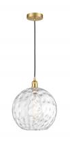 Innovations Lighting 616-1P-SG-G1215-12 - Athens Water Glass - 1 Light - 12 inch - Satin Gold - Cord hung - Mini Pendant