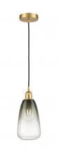 Innovations Lighting 616-1P-SG-G480-6SL - Brookhaven Almond - 1 Light - 6 inch - Satin Gold - Cord hung - Mini Pendant