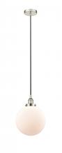 Innovations Lighting 616-1PH-PN-G201-10 - Beacon - 1 Light - 10 inch - Polished Nickel - Cord hung - Mini Pendant