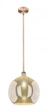 Innovations Lighting 616-1S-AC-G128-14 - Athens - 1 Light - 14 inch - Antique Copper - Stem hung - Pendant