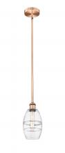 Innovations Lighting 616-1S-AC-G557-6CL - Vaz - 1 Light - 6 inch - Antique Copper - Cord hung - Mini Pendant