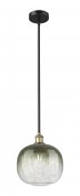 Innovations Lighting 616-1S-BAB-G481-10SL - Brookhaven Sphere - 1 Light - 11 inch - Black Antique Brass - Stem hung - Mini Pendant
